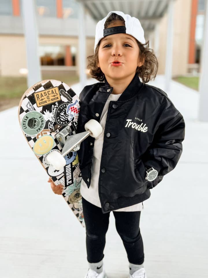 Bomber Acolchado Daydreamer Negro para venta al por mayor de Little Trouble