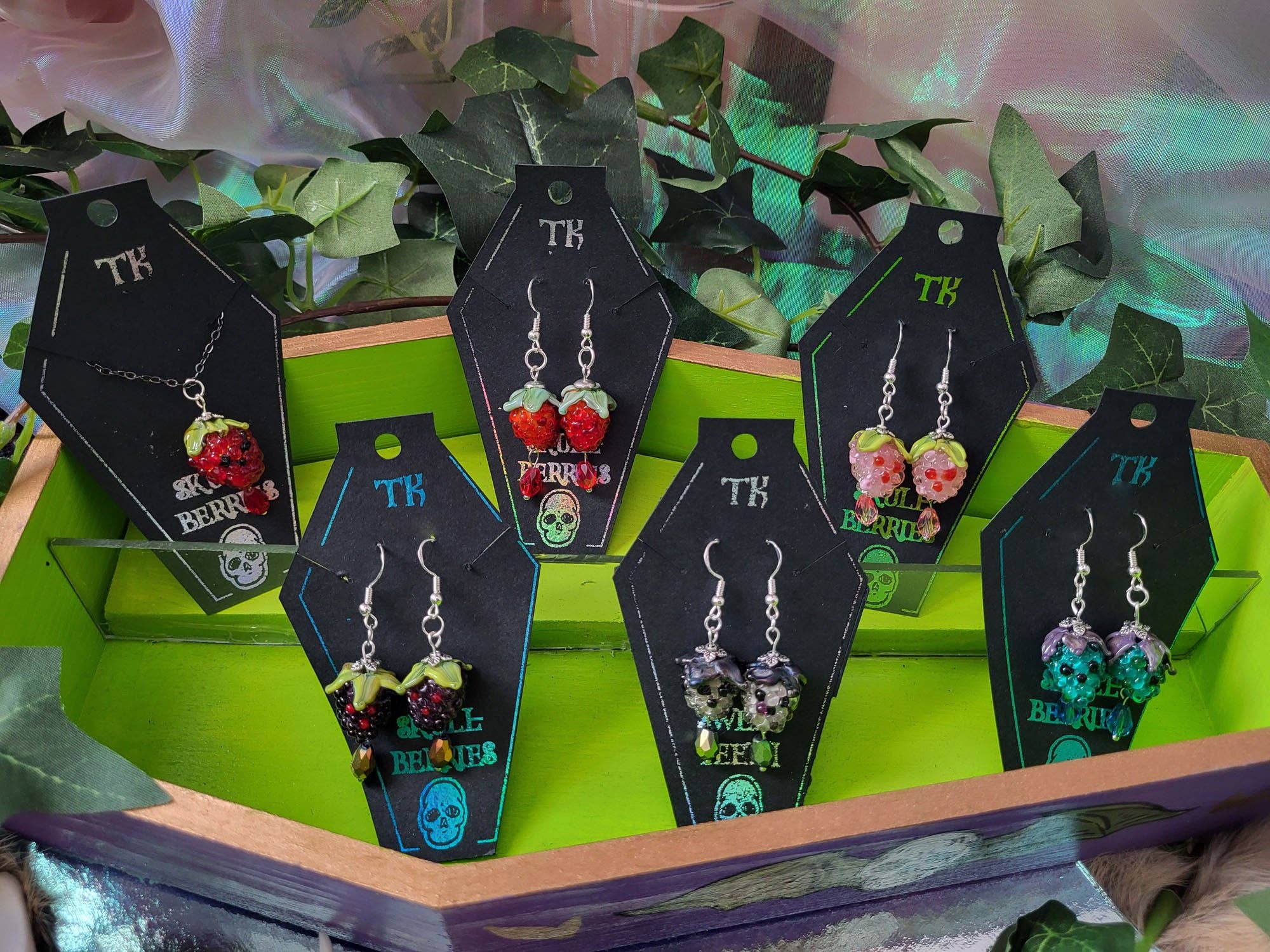 Tia Kinsman - Wholesale Jewelry Set - Skullberry Earring Sets1