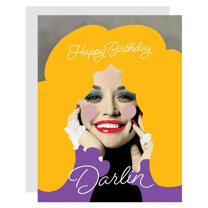 Happy Birthday Darlin, Love Dolly Parton for wholesale by Carla Cards
