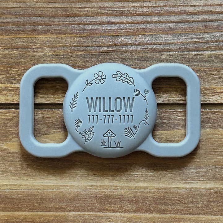 Besties Pets - Wholesale Pet identification tag – Cat/dog - Woodland Silicone Pet AirTag Holder - Personalized2