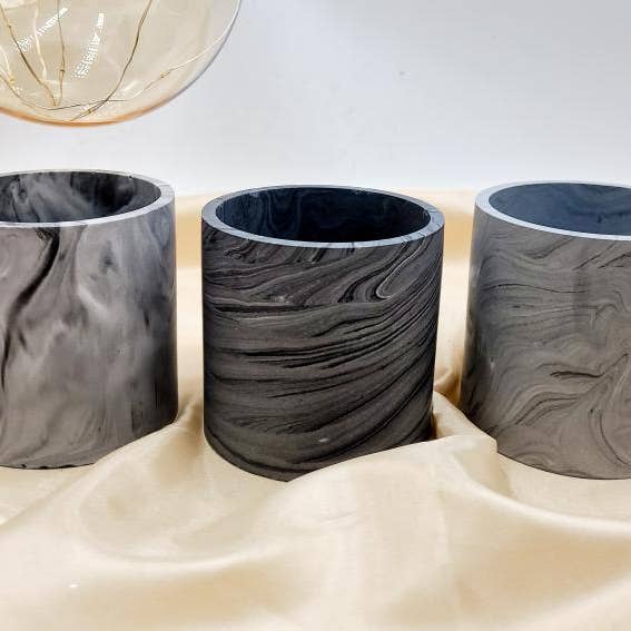 Galina Créations - Wholesale Candle Holder - Marbled pot