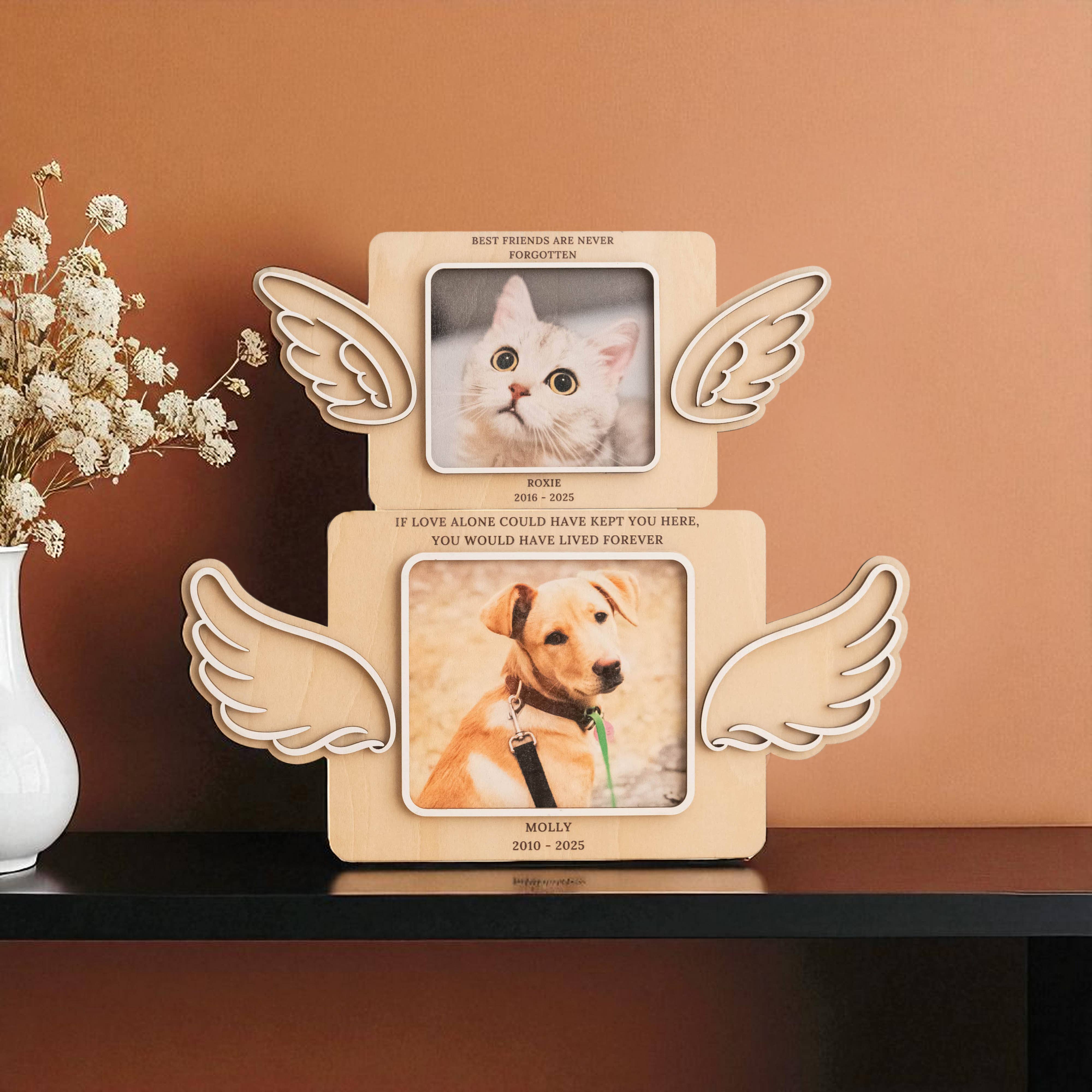 BearCrafts - Wholesale Picture Frame - Wooden Pet Memorial Photo Frame D15