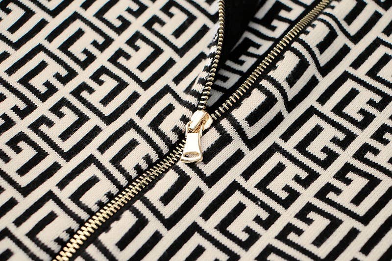 Flerfärgad DR020 Stickad klänning med hög midja Slim-fit Stickad Stickad Stickad Klänning för wholesale på Faire8