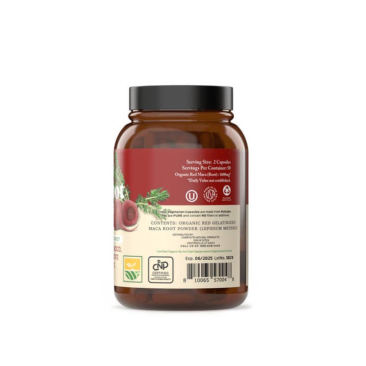 Complete Natural Products – wholesale Oral supplement/vitamin – Organic Red Maca Root Capsules