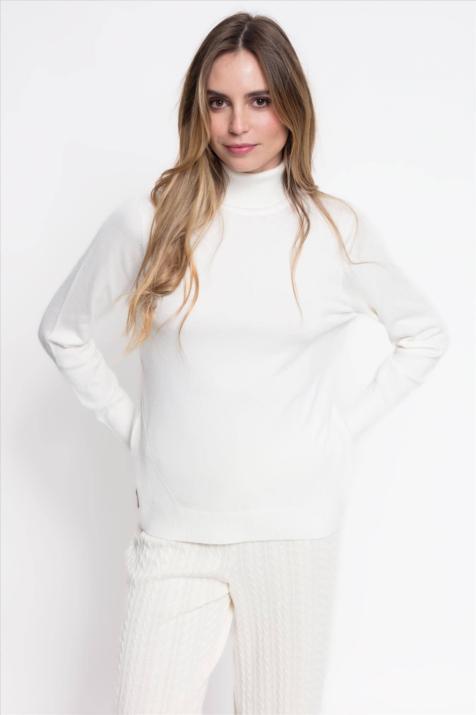 CMS Love - Wholesale Knit Top - Women's - BASIC VISCOSE KNIT TURTLENECK JERSEY B2B4