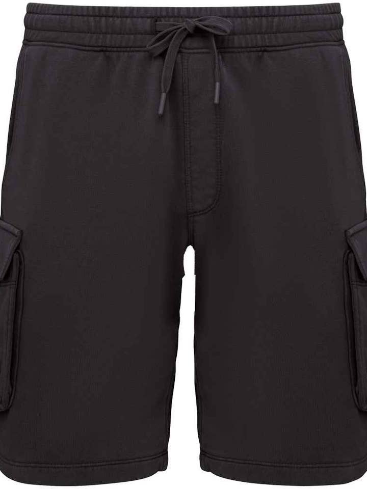 Native Spirit - French Terry Washed Effect Cargo Shorts for wholesale by Pierre Francis