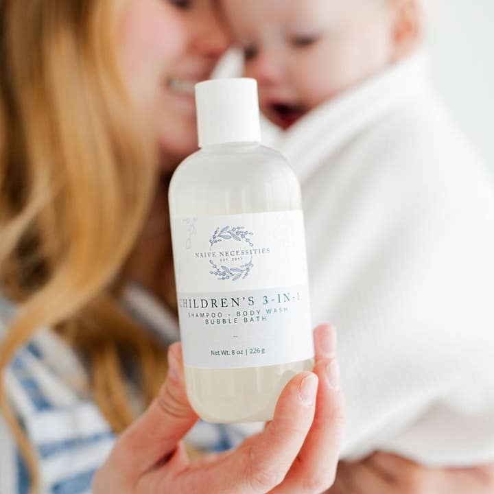 Shampoo, Bagnoschiuma e Bagno Schiuma 3-in-1 per Bambini per la vendita all'ingrosso da parte di Naive Necessities
