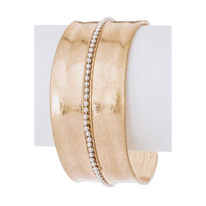 2 Tone Matte Finish Adjustable Open Cuff for wholesale by LA Jewelry Plaza