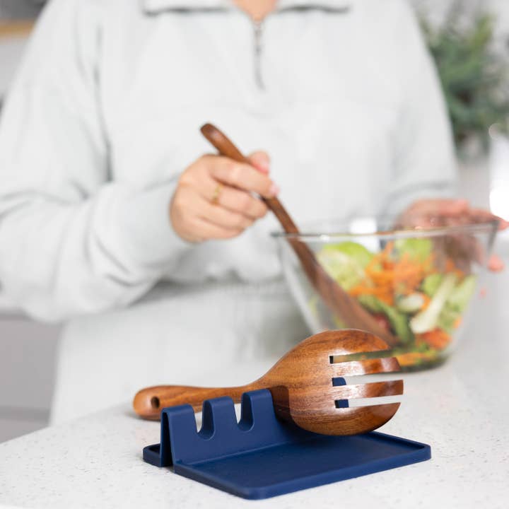 Fox Run Brands - Wholesale Spoon Rest - Fox Run Silicone Spoon Rest and Utensil Holder, Navy, 5.5"1
