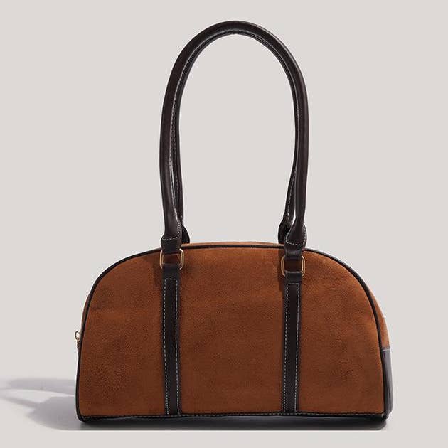 Brown Buttons random bowling Handle Bag for wholesale on Faire6