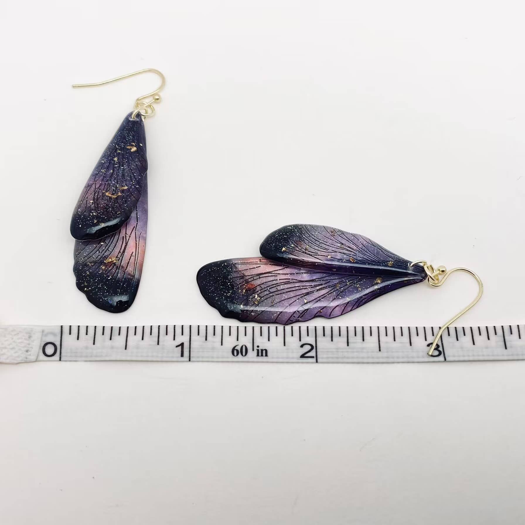 Mio Queena - Wholesale Dangle Earrings - Resin Colored Dragonfly Wings Dangle Earrings6