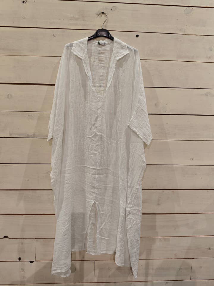 Linos y Textiles – wholesale Kaftan - Dam – REF 9036 KAFTAN VANLIGT LINNE 100%