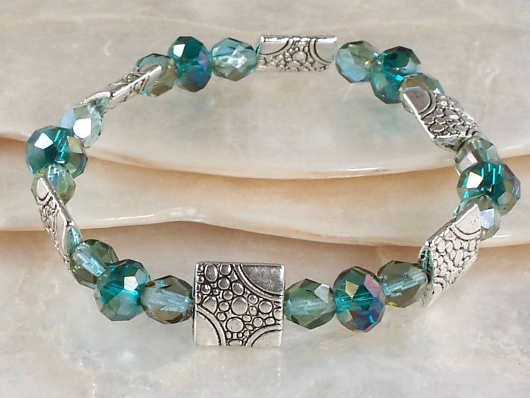 Jo Bird Jewelry – wholesale Beaded bracelet – Elastic Czech Bracelet - Fall Colors2