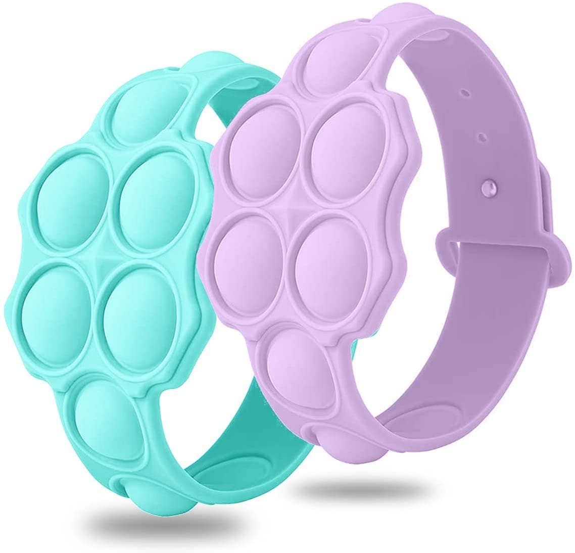 Toyventures - Wholesale Fidget Toy - Kids - 1Pc Pop It Watch Wrist band Silicone Toy Sensory Bubble ADHD8