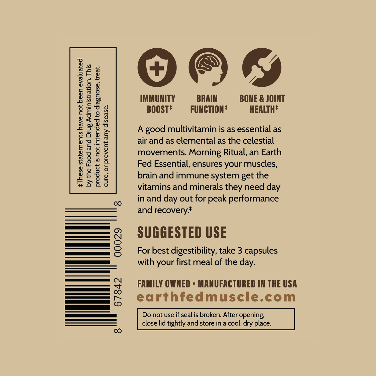 Earth Fed Muscle - Wholesale Oral Supplement/Vitamin - Morning Ritual Multivitamin7