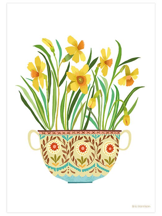 Daffodil Print A3 for wholesale by Brie Harrison Ltd