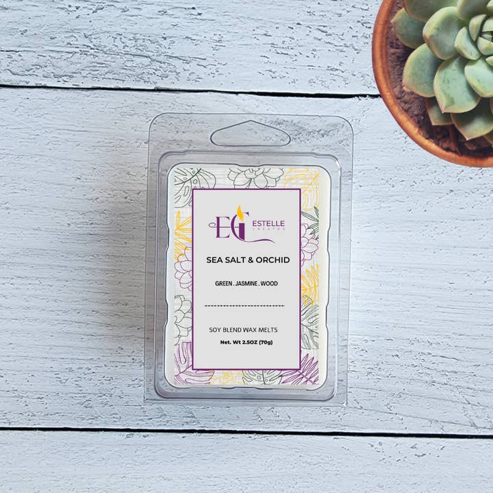 Estelle Creates - Venta al por mayor Ceras perfumadas - Cera de sal marina y orquídea