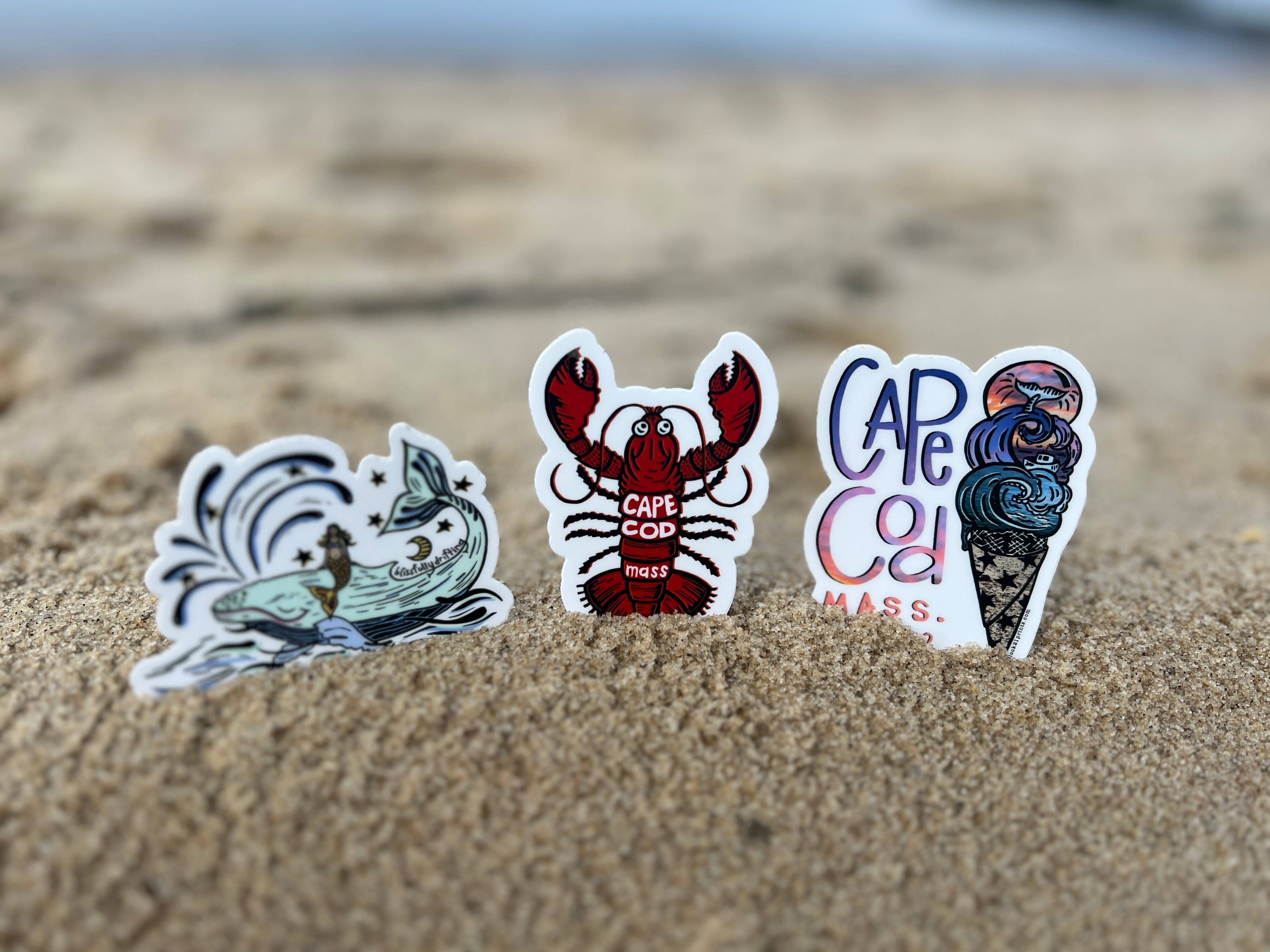 Block21Prints - Wholesale Sticker - Blissful Whale Mermaid Sticker, ocean nautical decal4