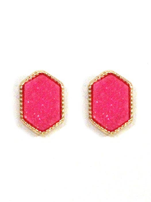 MiMi Wholesale - Wholesale Stud/Post Earrings - VE2334 Peggy Druzy Hexagon Post Earrings18