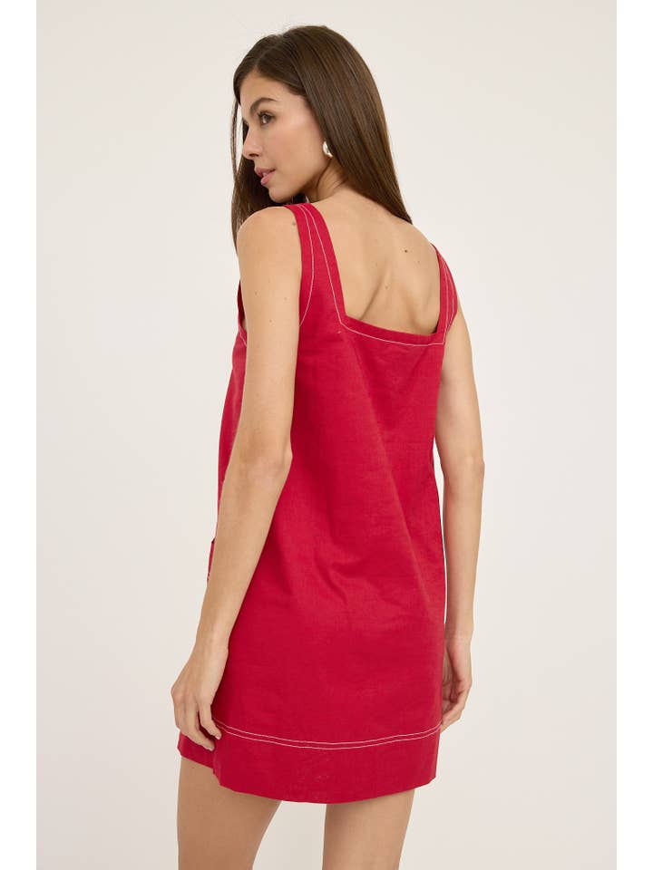 RAISONNEL - Wholesale Dress - Women's - Contrast Stitch Mini Dress - RD11029