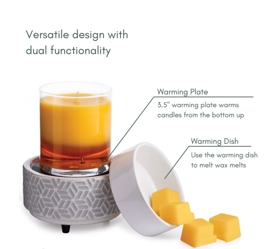 Starlight Wholesale LLC. - Wholesale Fragrance Warmer - Stone Hexagon 2-In-1 Classic Fragrance Warmer3