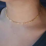 Ofina Jewelry - Wholesale Link & Chain Necklace - Oval Link Chain Choker1