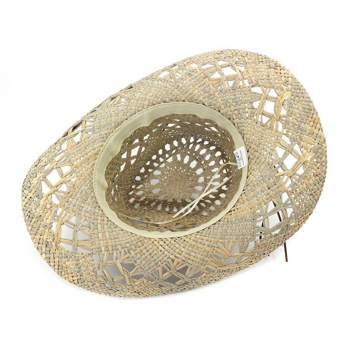 MULTICOLOR Beaded Rope Handmade Seagrass Cowboy Sun Hat_CWAH1251 for wholesale on Faire3