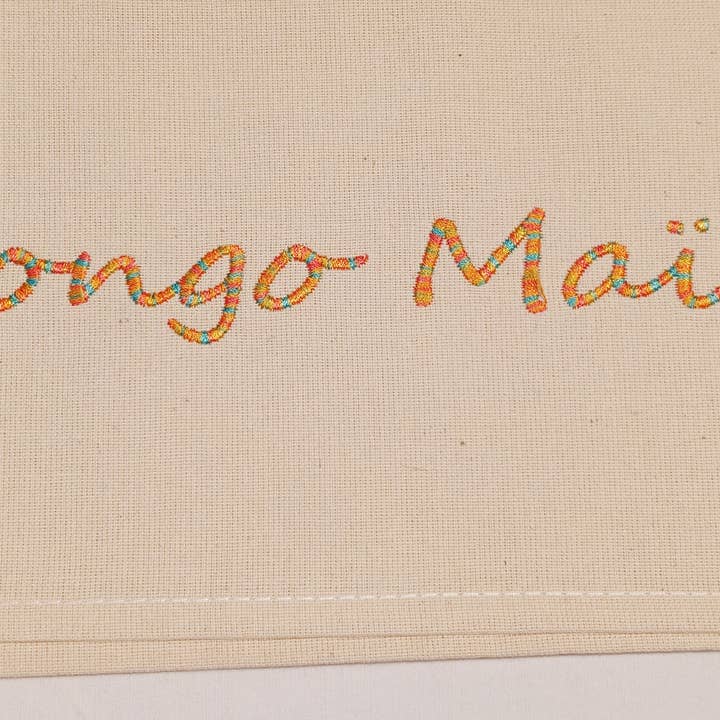 SIL&FIL - Wholesale Dinner & Cloth Napkin - “Longo Mai” embroidered tea towel2