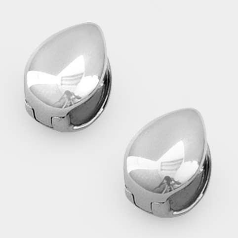 Almond Huggie Hoops for wholesale by Kara Yoo