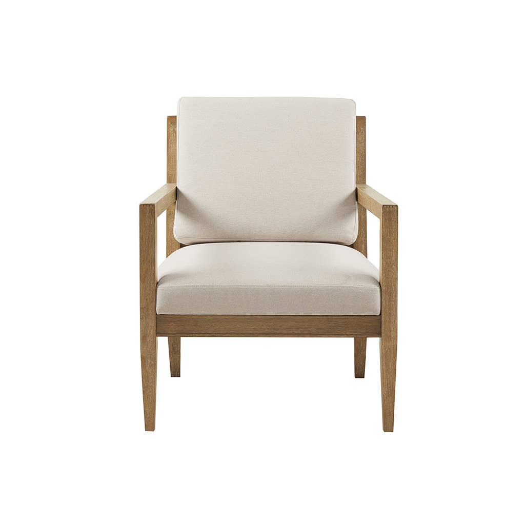 Olliix - Wholesale Chair - Modern Farmhouse Reclaimed Wood Accent Chair, Cream *1