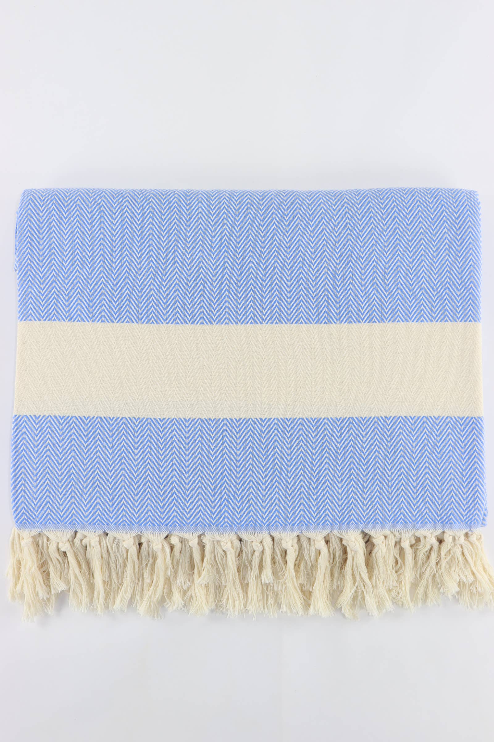 Blå Premium Tyrkisk Sildeben Mønster Blanket for engroshandel på Faire1