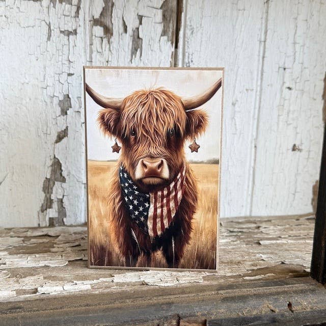 JanMichaels Art & Home - Vendita all'ingrosso Decorazioni da tavolo - HMK868B Blocco Highland Americano