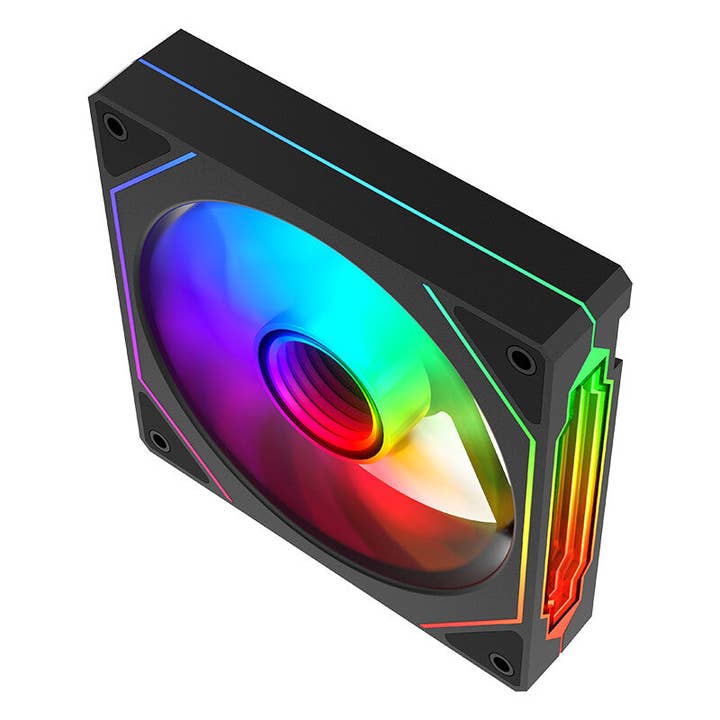 ITEK - Wholesale Speakers - INFINITY Black Case Fan - 12cm - ARGB Sync 5V 3pin - 4pin PWM - BULK1