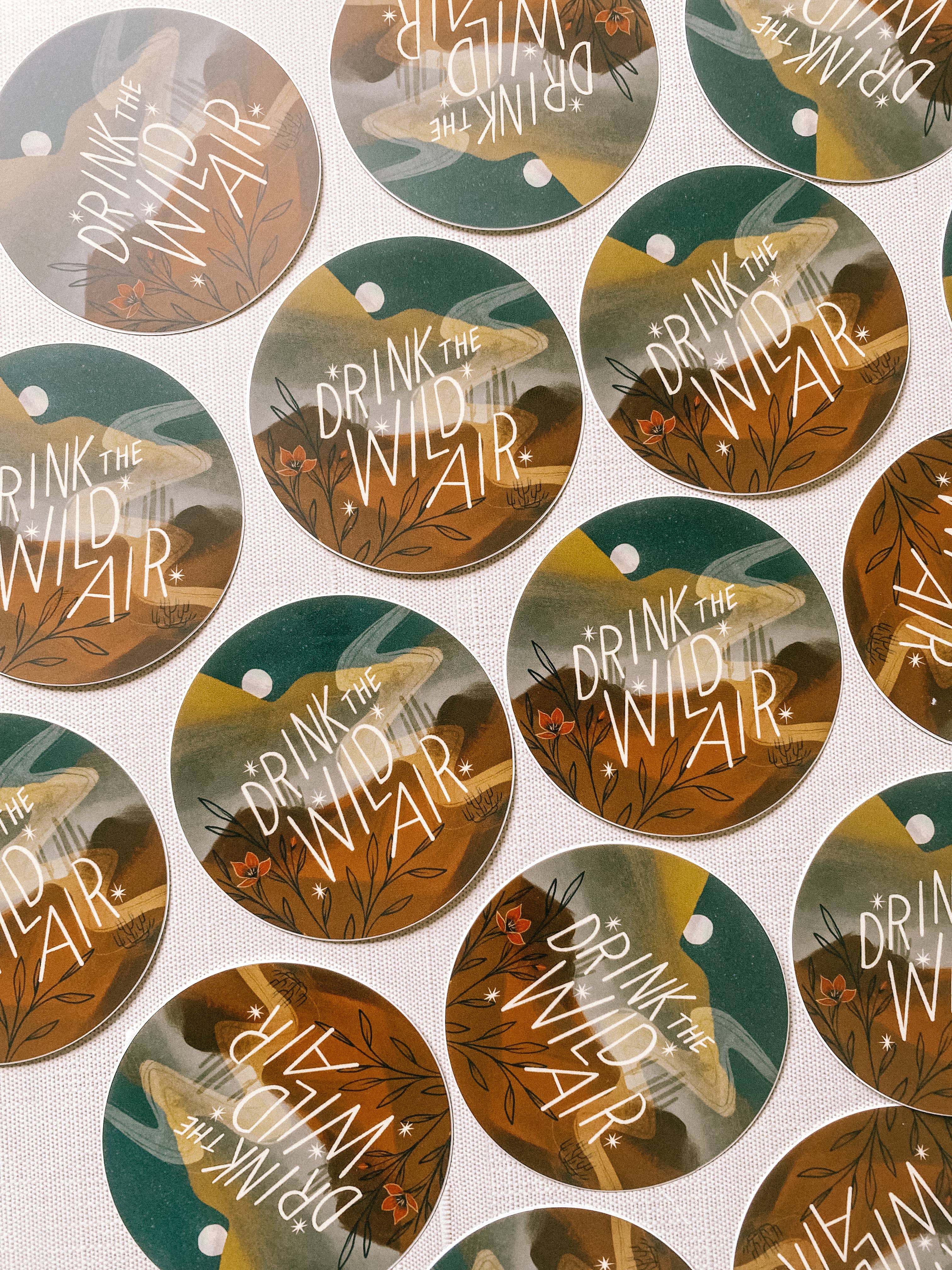 Lantern Print Co. - Vendita all'ingrosso Adesivo - Adesivo in vinile: Aria Selvaggia - 3" opaco3