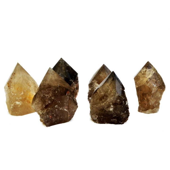 Kaia & Crystals - Wholesale Spiritual Stone/Crystal - Smoky Quartz Semi Polished Points Extra Quality (Brazil) 1 Kg Lot (4-5 Pcs)8