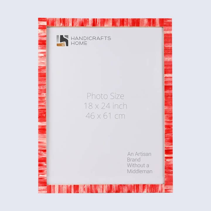 Poster Frames Classic Red Bone Inlay Collection, 23 Sizes for wholesale by Muqeem & Brothers