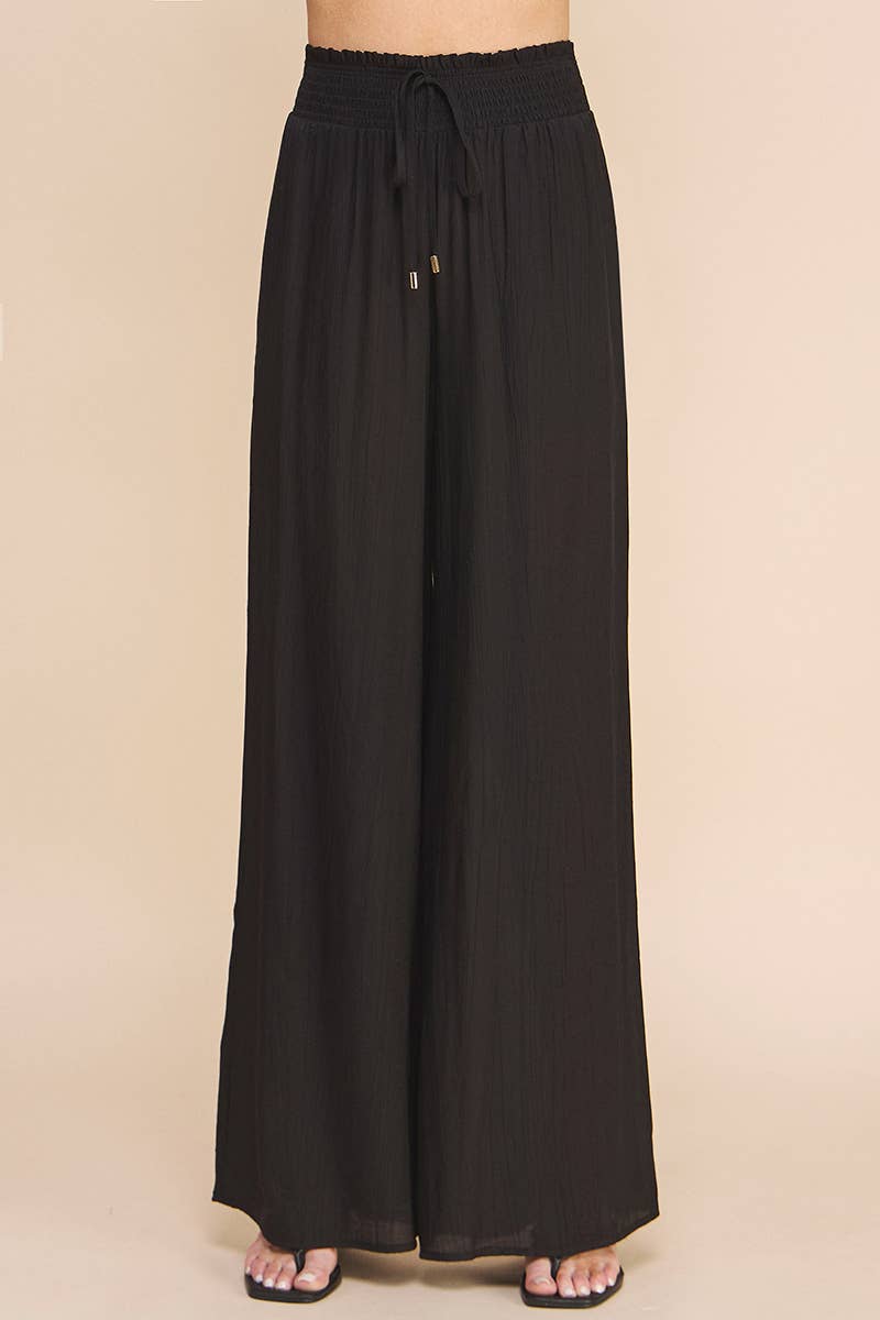 Allie Rose - Wholesale Pants - Women's - Bamboo Texture Flowy Pants