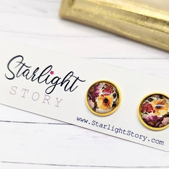 Pendientes de cristal con flores de invierno para venta al por mayor de Starlight Story