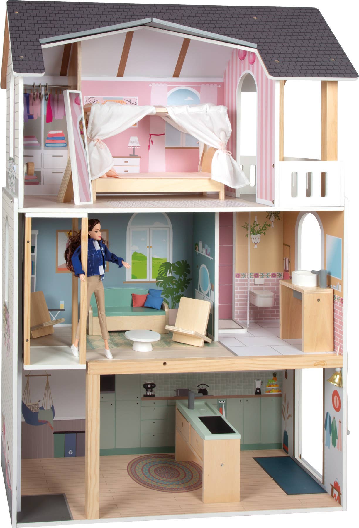 small foot - Wholesale Doll Accessory Kit - Kids - Dollhouse Dream Villa XL | Dollhouses | Wooden Toys1