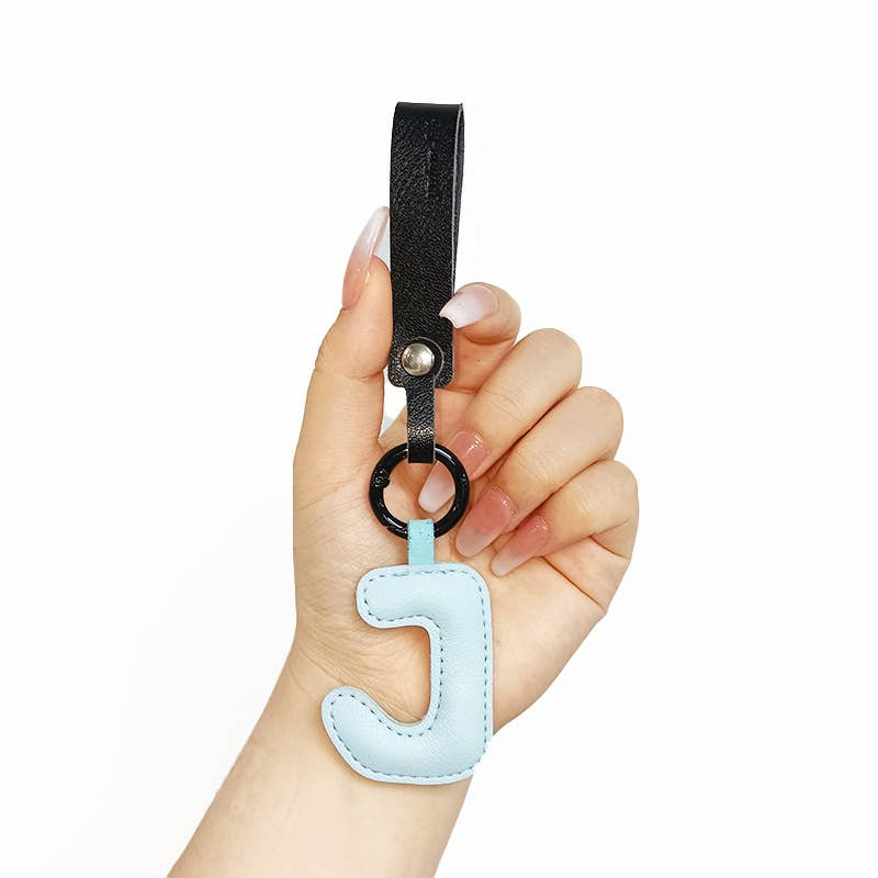 wandf – wholesale Purse/Bag Accessory - Unisex – Leather Letter Pendant Keychain For Handbag, Purse, Backpack7