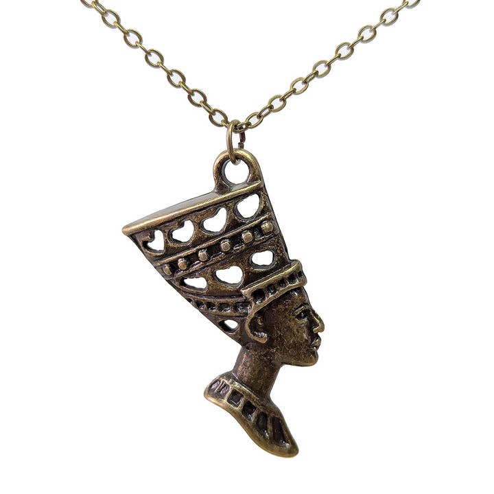 Egyptian Queen Nefertiti Antique Bronze Necklace for wholesale by Stylish Jewelry Supply