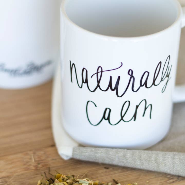 Naturally Calm Mug for wholesale by Sweet Streams Lavender Co.
