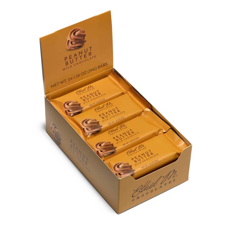 PREMIUM MILK CHOCOLATE PEANUT BUTTER GOURMET SINGLE BARS for wholesale by Ethel M Chocolates