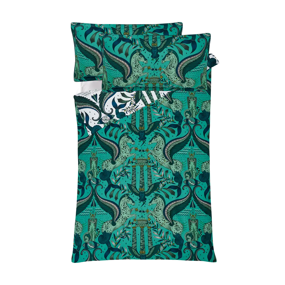 Peacock White Odyssey Bedding Set - UK/EU Sizing for wholesale on Faire6