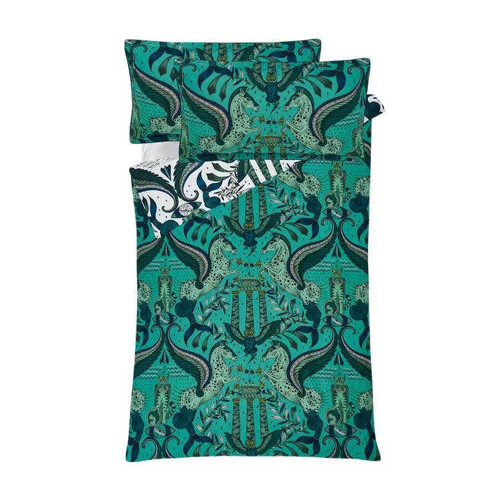 Peacock White Odyssey Bedding Set - UK/EU Sizing for wholesale on Faire6