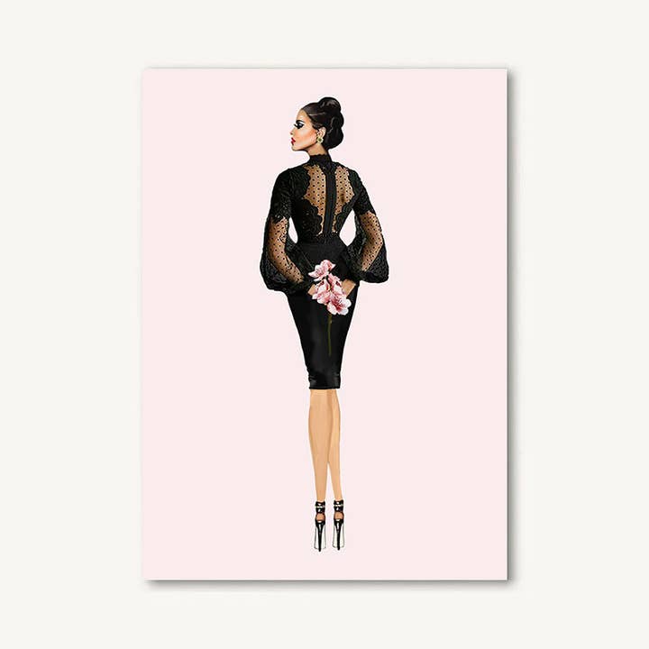 Pink Orchids Greeting Card for wholesale by Beyoutifully Brown®