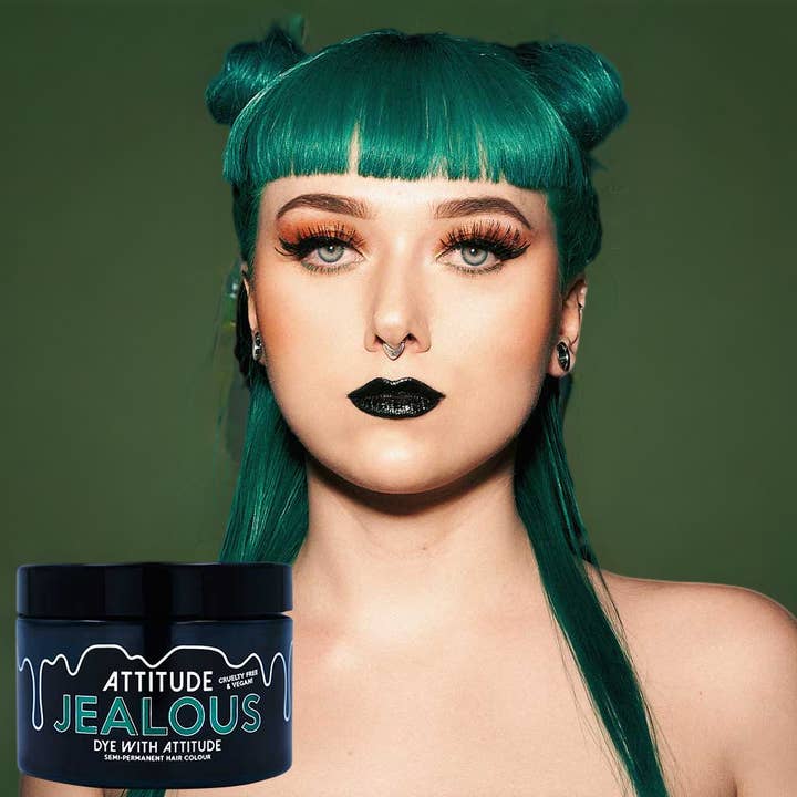 Jealous Green Hair Dye - Vegan, cruelty-free for wholesale by Attitude Hair Dye