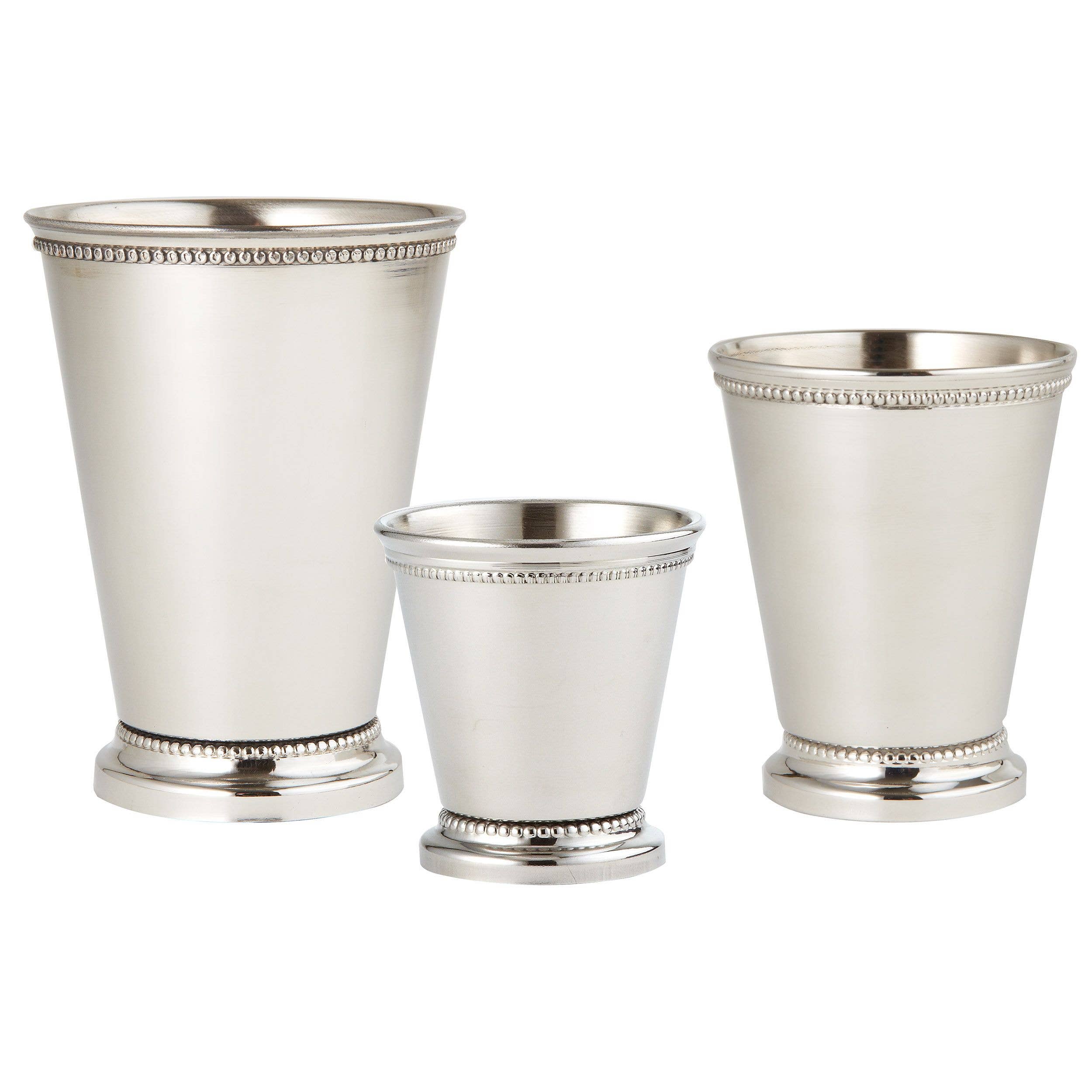 Elegance - Wholesale Cocktail/Liquor Glass - Beaded Mint Julep Cup, 4.5", SS1