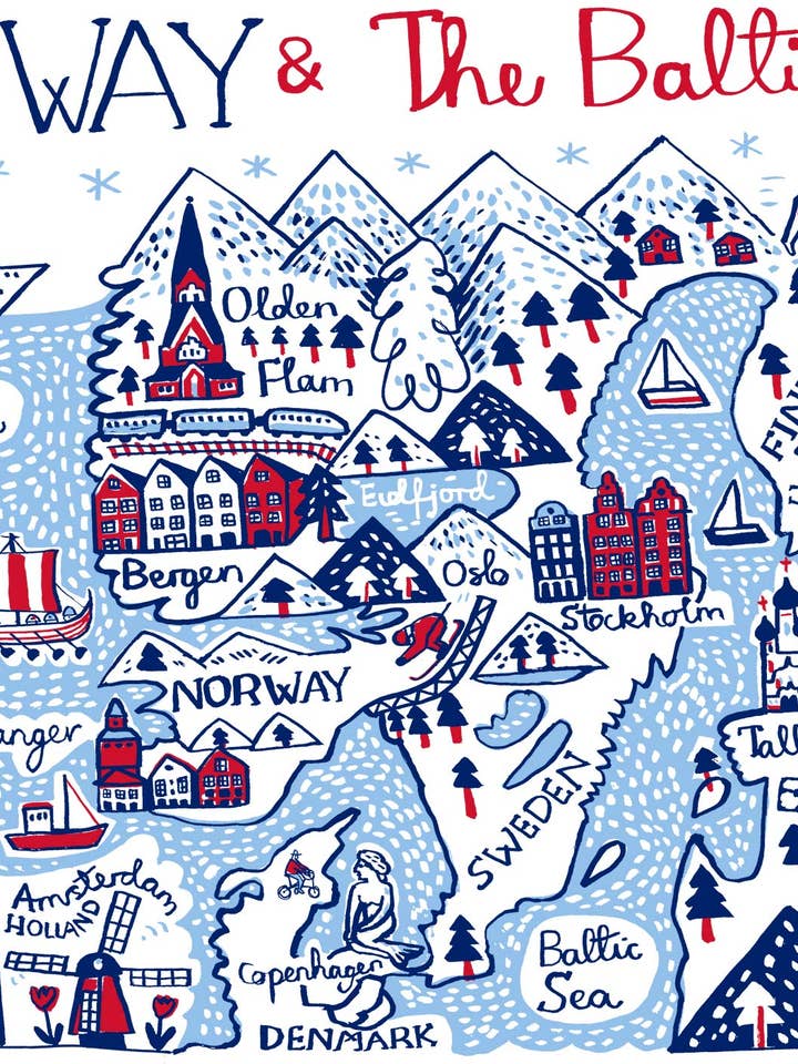Norway & The Baltics Prints & Cards for wholesale by Julia Gash