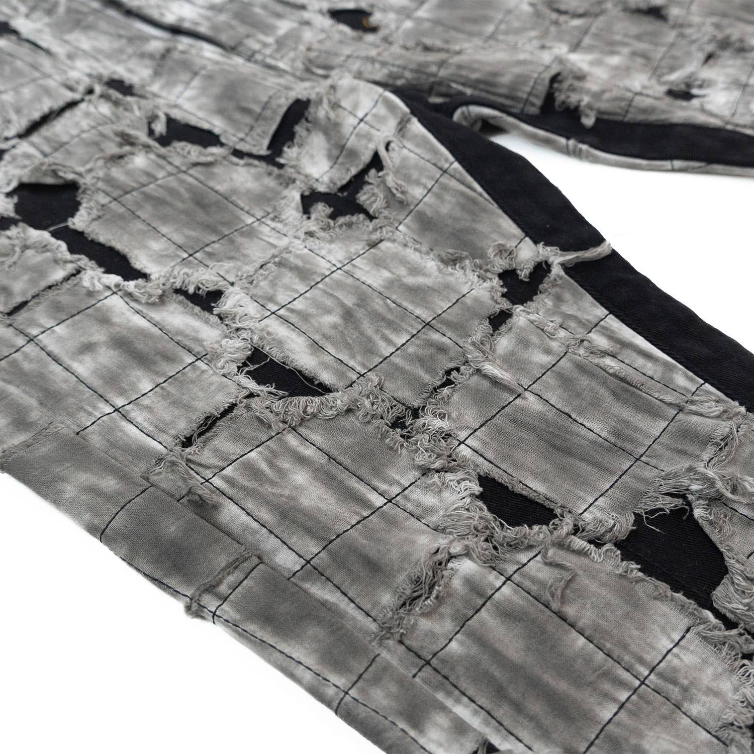 M1722 Positano Ripped Overlay Jeans - Black for wholesale on Faire5